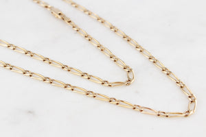VINTAGE 9ct GOLD ITALIAN FIGARO CHAIN