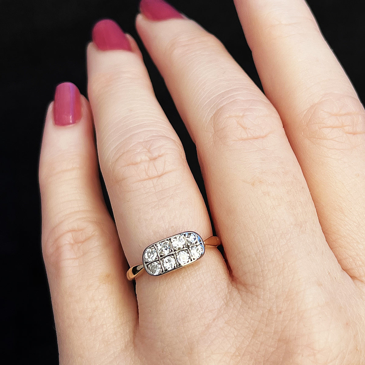 ANTIQUE EDWARDIAN .48ct DAIMOND RING 18ct GOLD &amp; PLATINUM