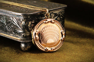 ANTIQUE EDWARDIAN c1900 ‘FRONT & BACK’ PICTURE LOCKET 9ct GOLD