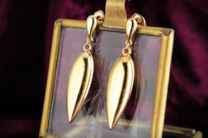 VINTAGE 9ct GOLD ‘BULLET’ EARRINGS