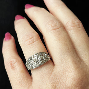 ANTIQUE EDWARDIAN 1.23ct OLD MINE CUT DIAMOND RING PLATINUM