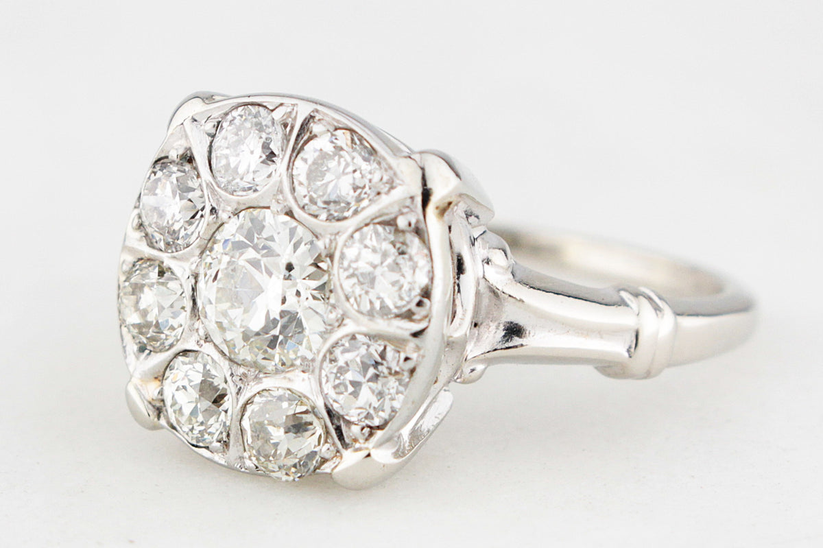 ANTIQUE ART DECO 1.50ct DIAMOND RING 14ct GOLD