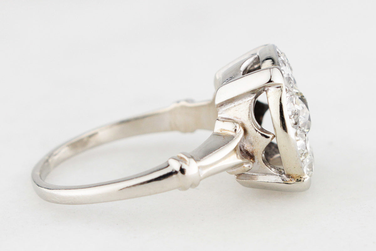 ANTIQUE ART DECO 1.50ct DIAMOND RING 14ct GOLD