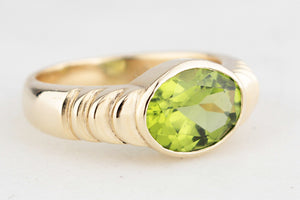 BESPOKE PERIDOT RING 9ct GOLD