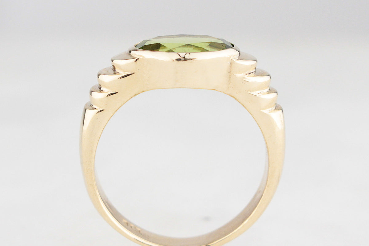 BESPOKE PERIDOT RING 9ct GOLD