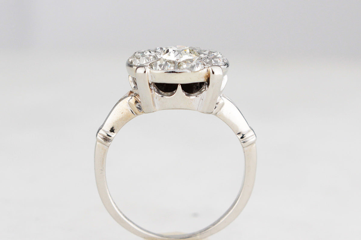 ANTIQUE ART DECO 1.50ct DIAMOND RING 14ct GOLD