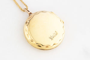 ANTIQUE EDWARDIAN PICTURE LOCKET 9ct GOLD