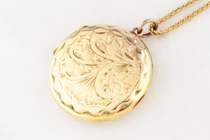ANTIQUE EDWARDIAN PICTURE LOCKET 9ct GOLD