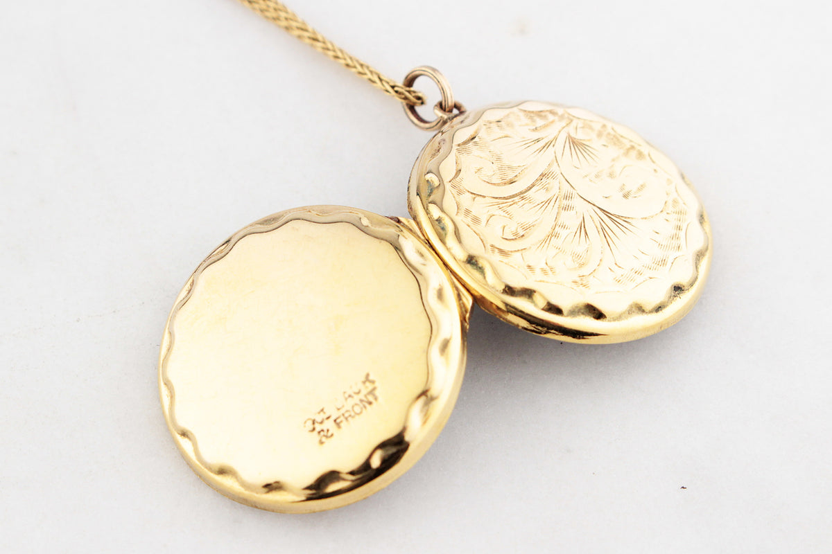 ANTIQUE EDWARDIAN PICTURE LOCKET 9ct GOLD