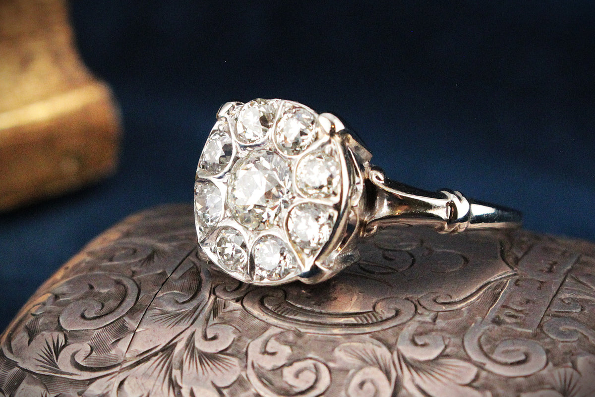 ANTIQUE ART DECO 1.50ct DIAMOND RING 14ct GOLD