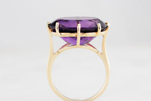 VINTAGE 11.90ct AMETHYST COCKTAIL RING 9ct GOLD