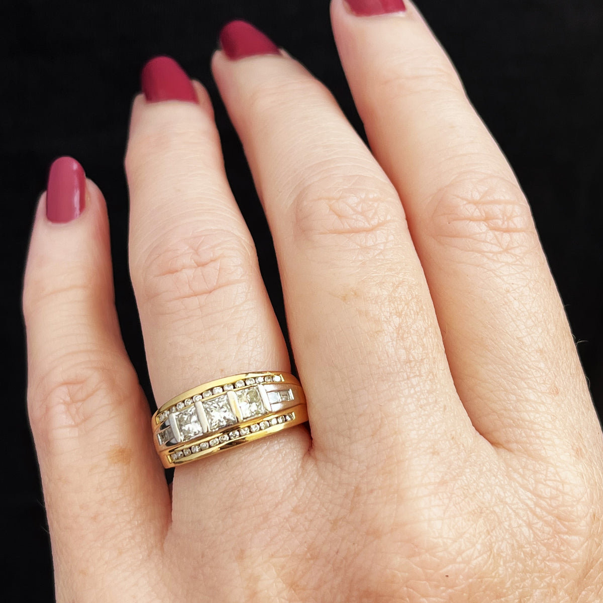 VINTAGE 1.33ct DIAMOND RING 18ct GOLD