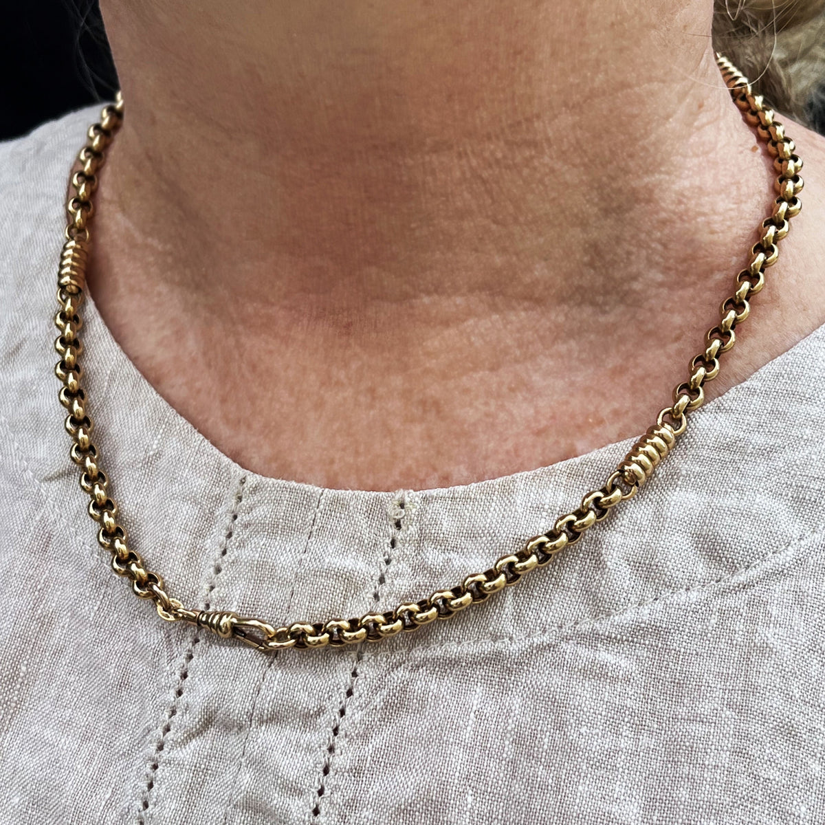VINTAGE ITALIAN 9ct GOLD FANCY LINK CHAIN
