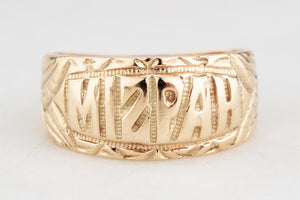 ANTIQUE EDWARDIAN MIZPAH RING 9ct GOLD