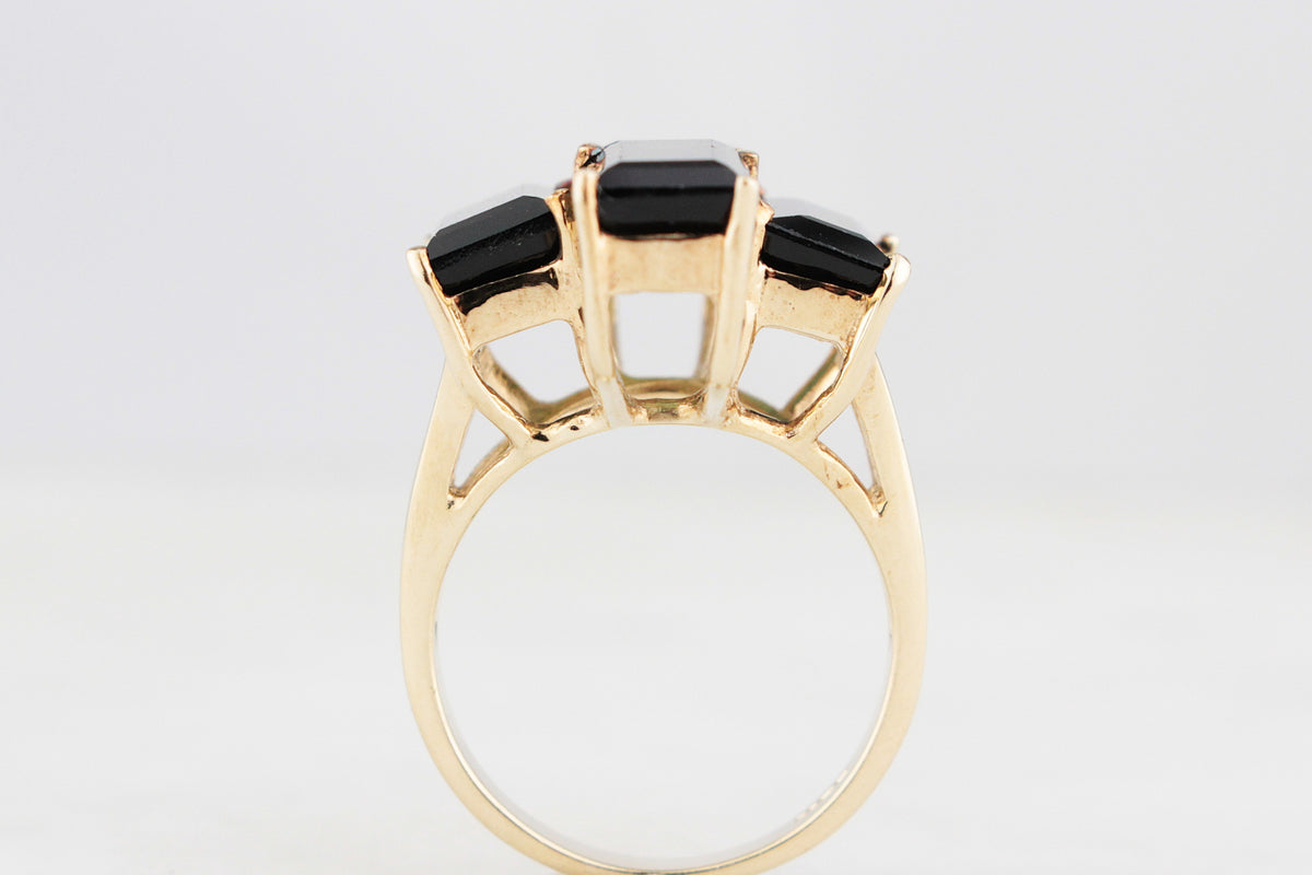 RETRO 8.40ct TOURMALINE COCKTAIL RING 9ct GOLD