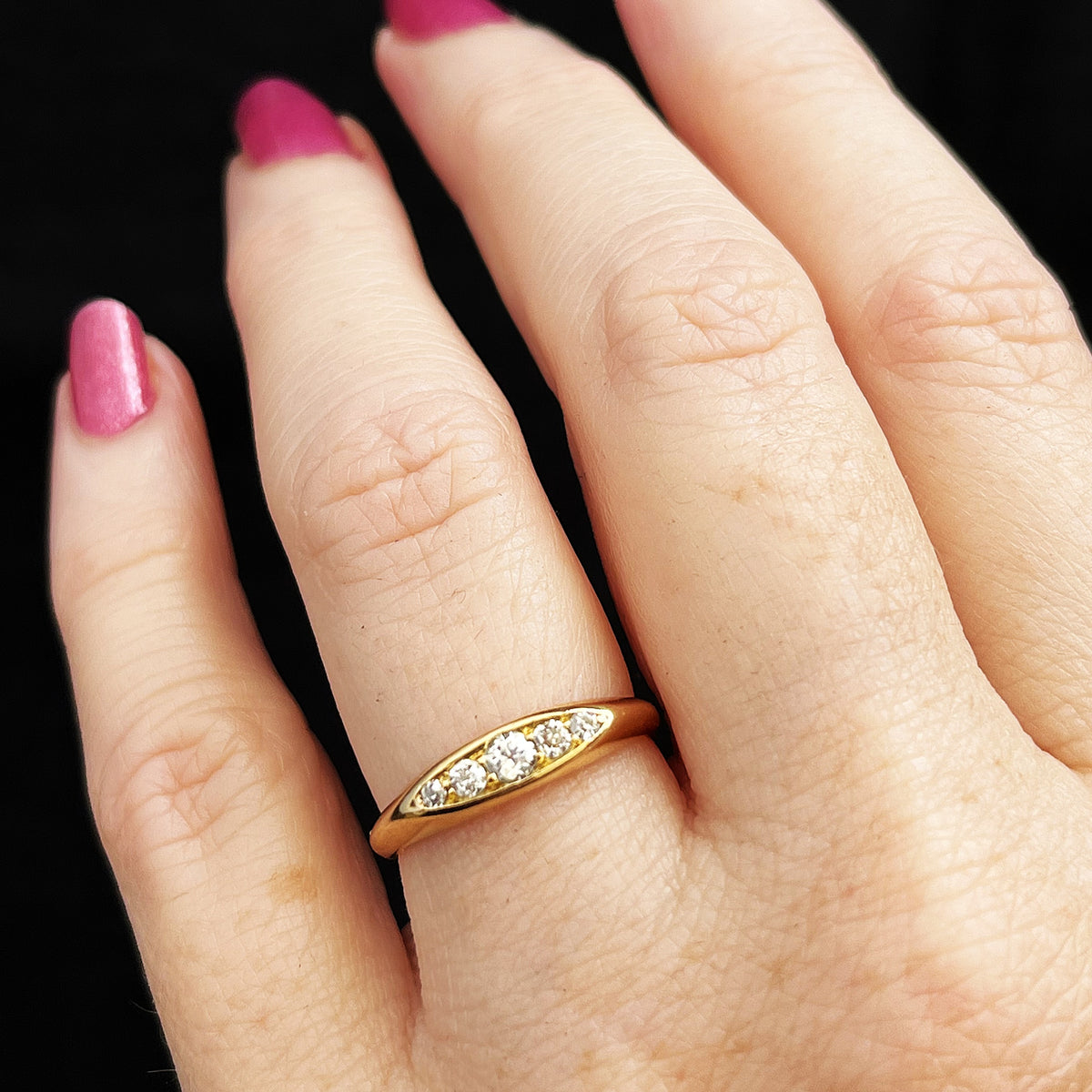 ANTIQUE EDWARDIAN 1912 DIAMOND RING 18ct GOLD