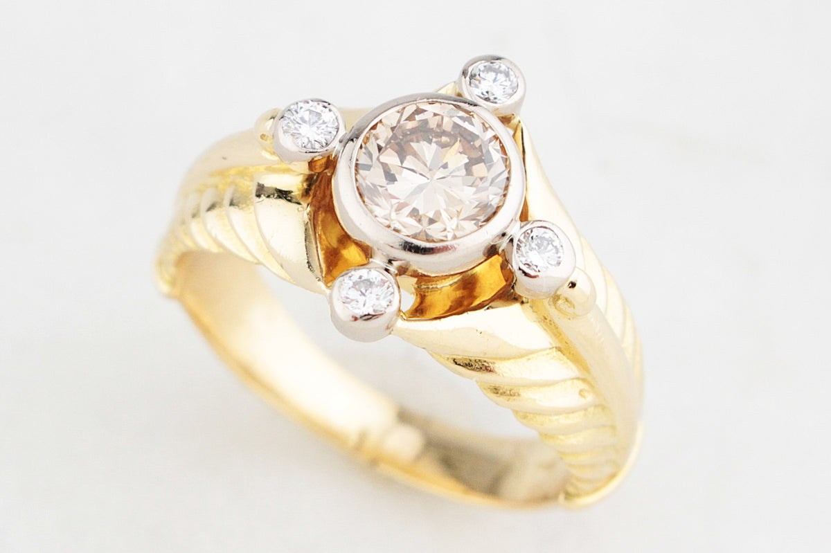 VINTAGE 1.05ct DIAMOND RING 18ct GOLD