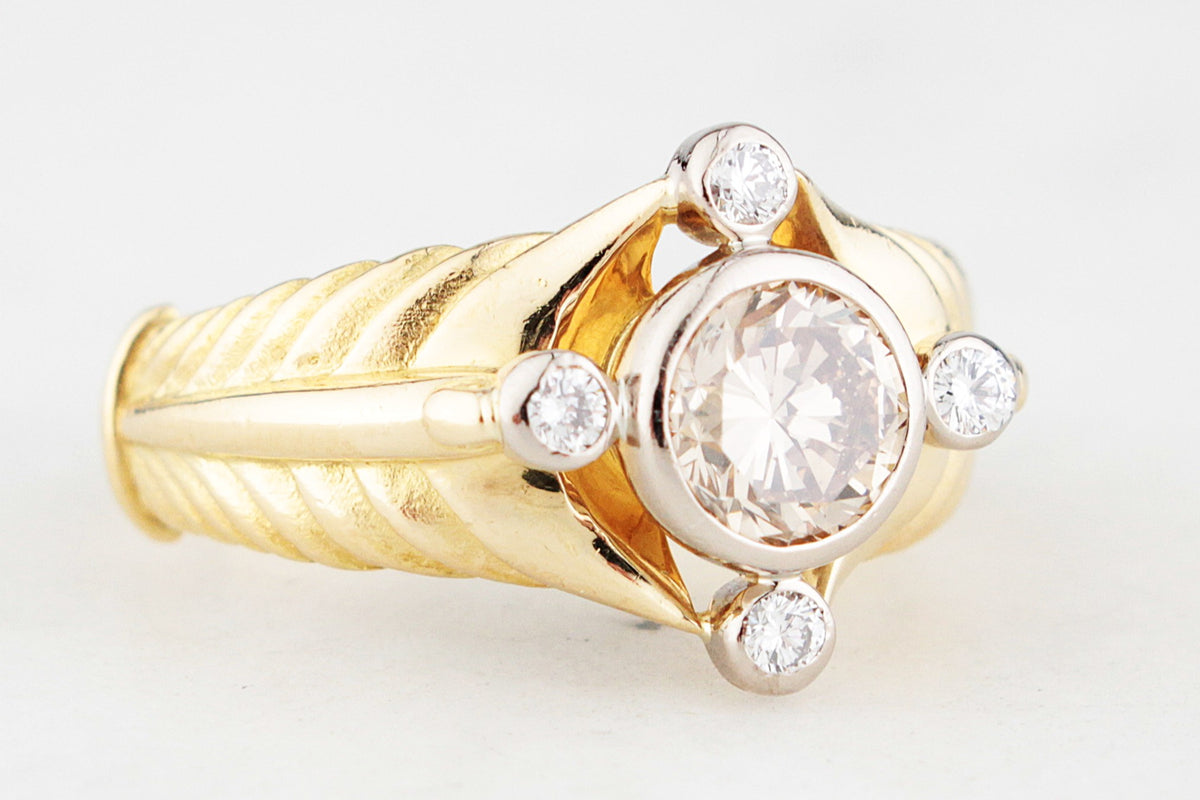 VINTAGE 1.05ct DIAMOND RING 18ct GOLD