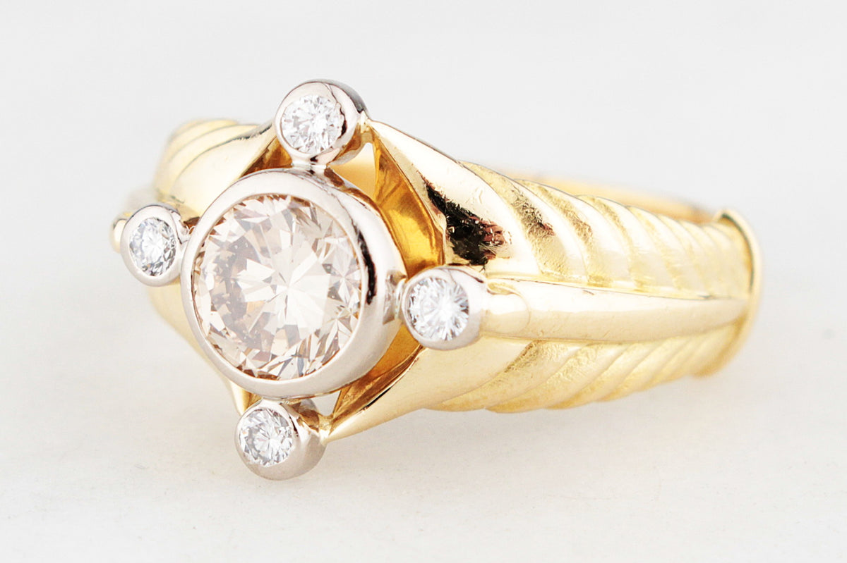 VINTAGE 1.05ct DIAMOND RING 18ct GOLD