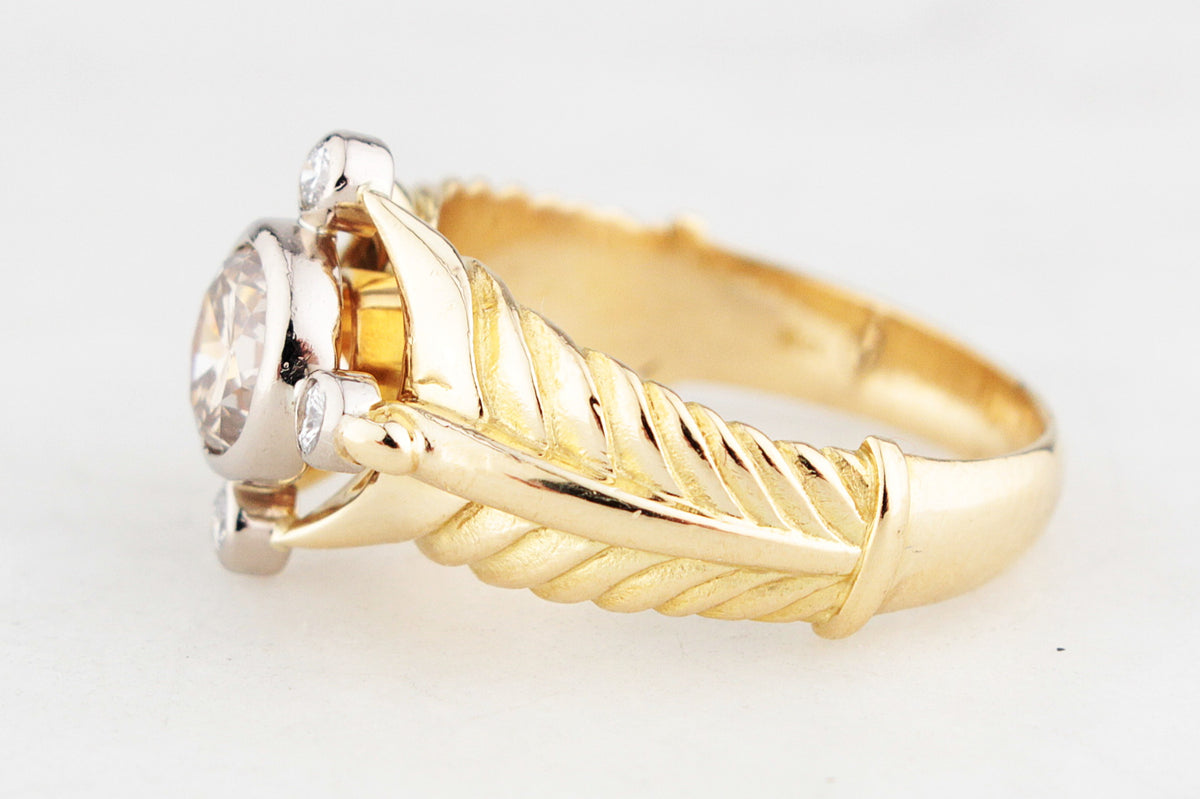 VINTAGE 1.05ct DIAMOND RING 18ct GOLD