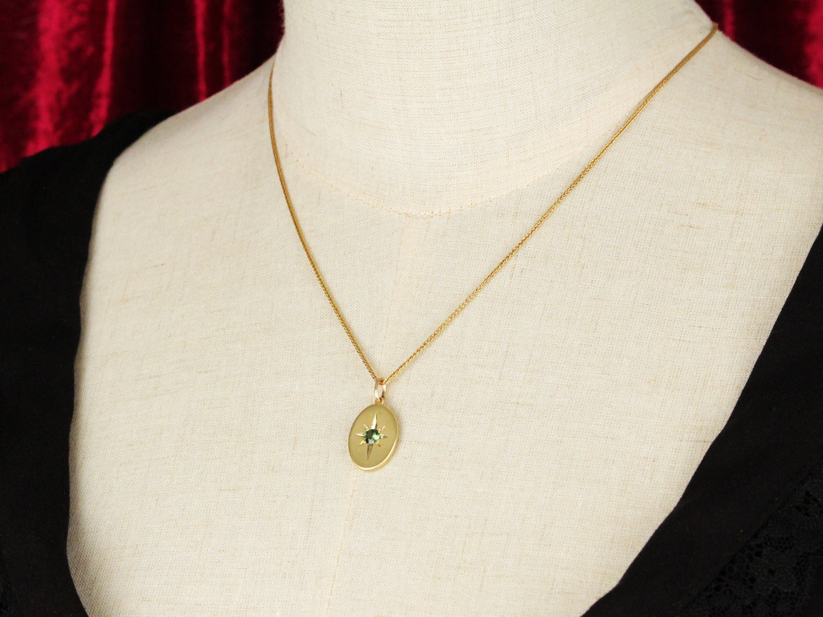 R&amp;V CUSTOM STAR SET SAPPHIRE PENDANT 14ct GOLD