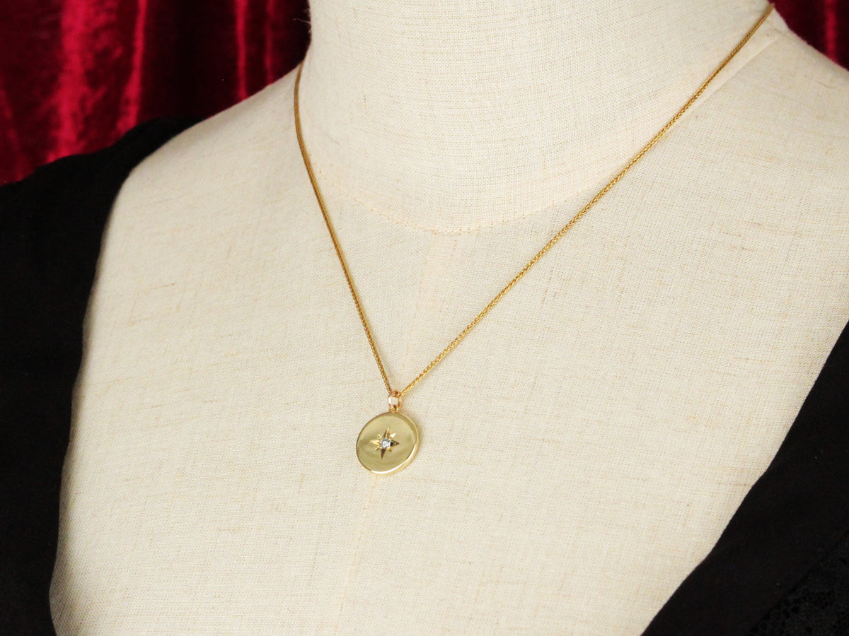 R&amp;V CUSTOM STAR SET DIAMOND PENDANT 14ct GOLD