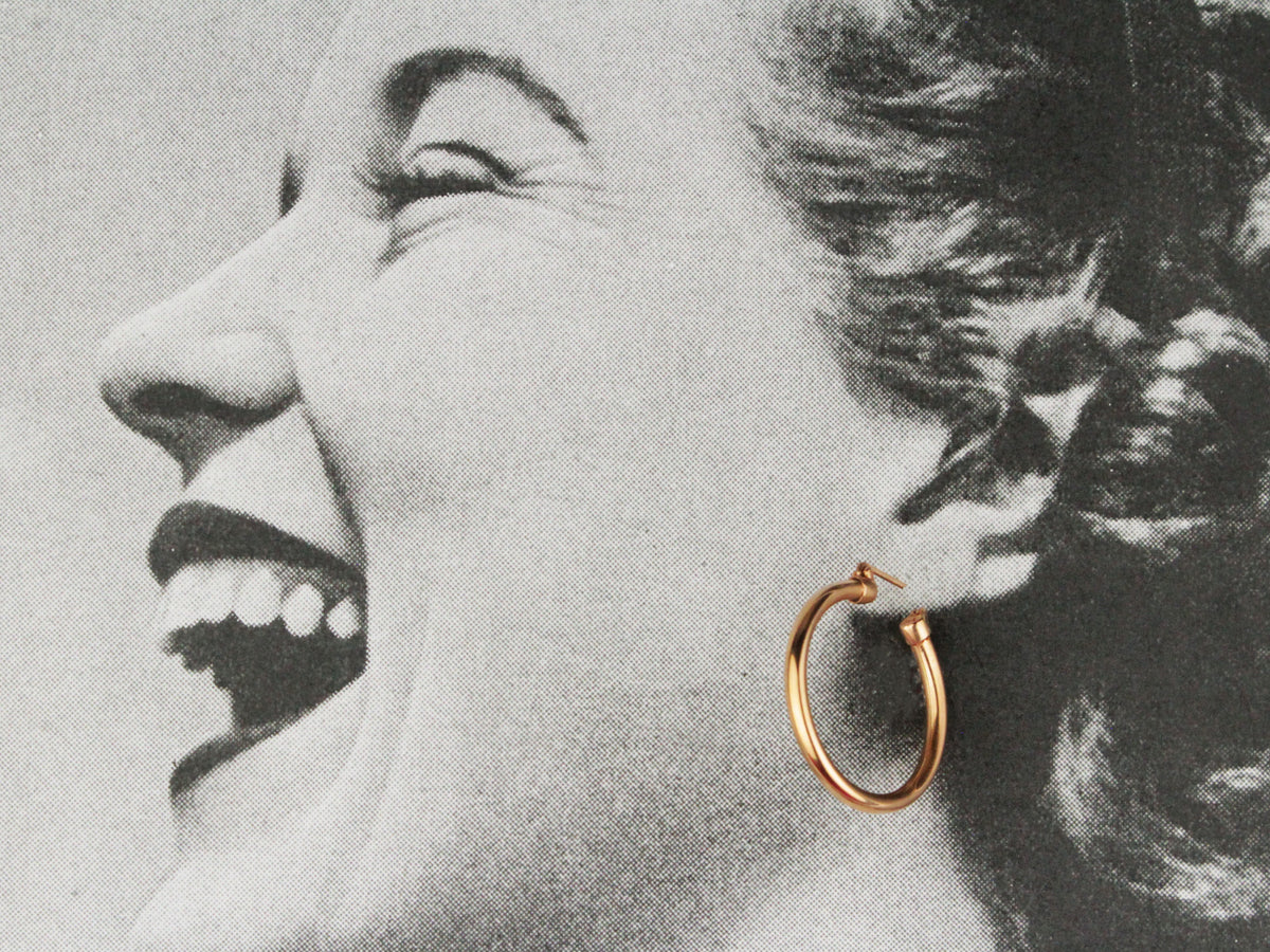 ANTIQUE EDWARDIAN HOOP EARRINGS 9ct GOLD