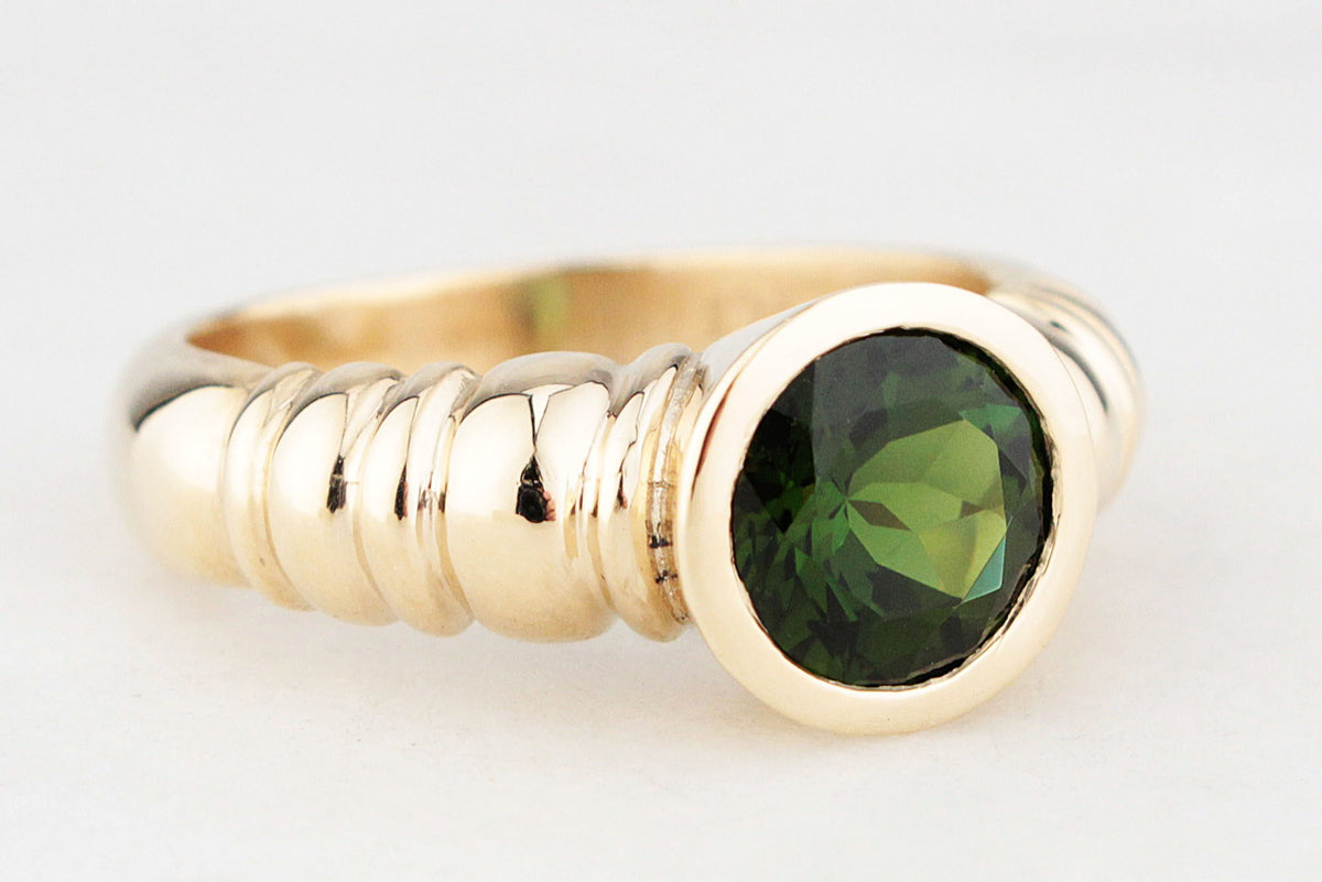 CUSTOM 1.60ct TOURMALINE RING 9ct GOLD