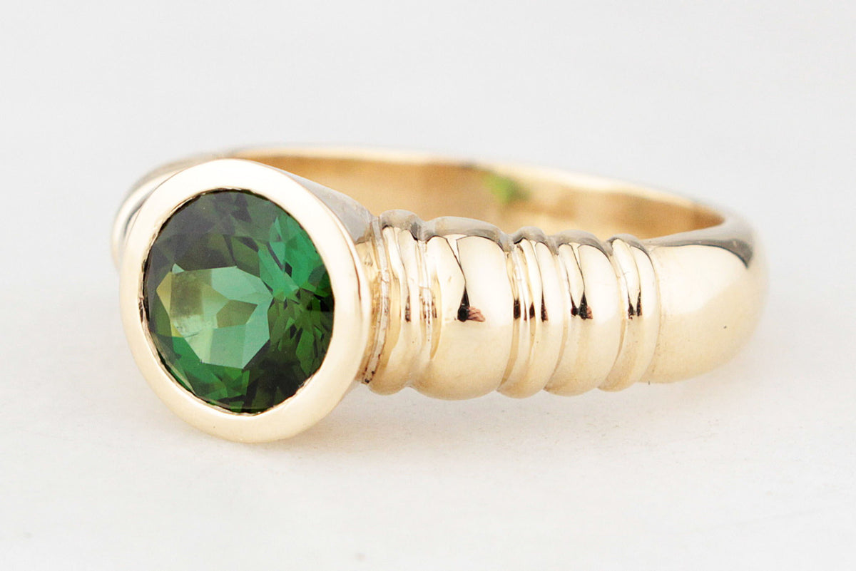 CUSTOM 1.60ct TOURMALINE RING 9ct GOLD