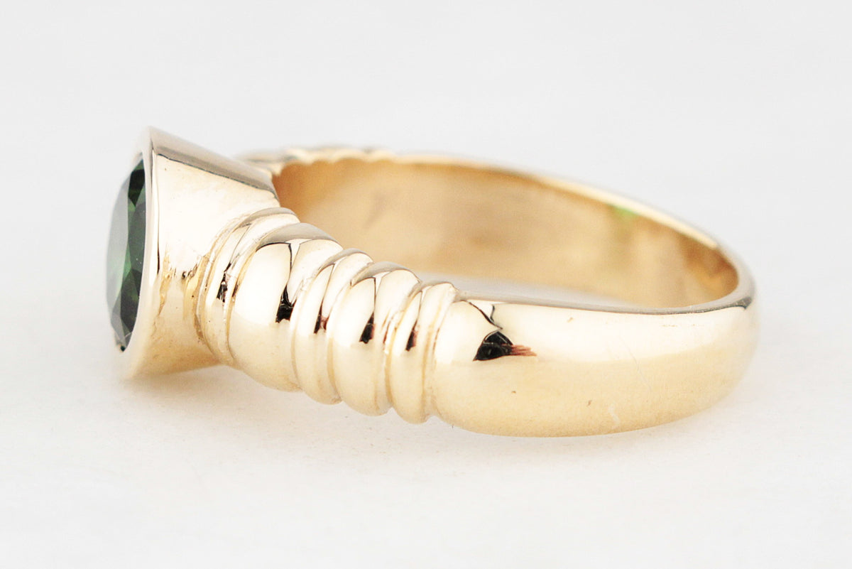 CUSTOM 1.60ct TOURMALINE RING 9ct GOLD