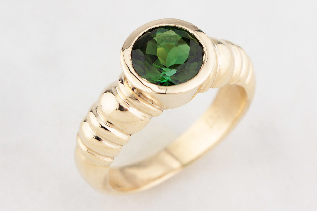 CUSTOM 1.60ct TOURMALINE RING 9ct GOLD