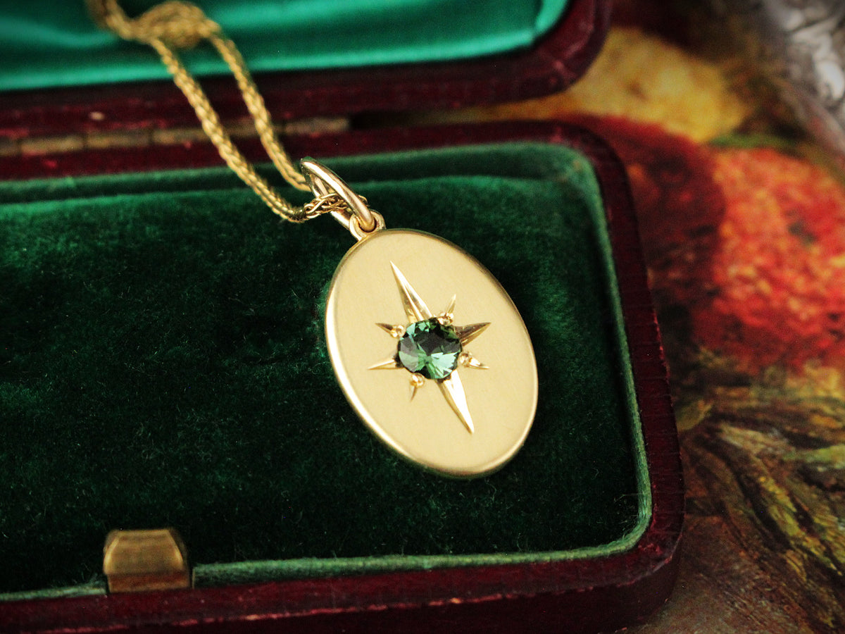 R&amp;V CUSTOM STAR SET SAPPHIRE PENDANT 14ct GOLD