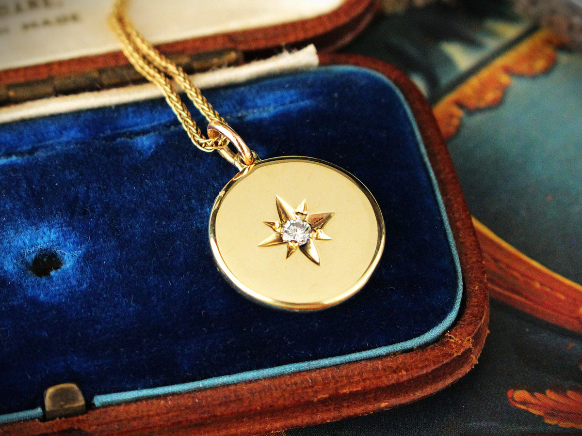 R&amp;V CUSTOM STAR SET DIAMOND PENDANT 14ct GOLD