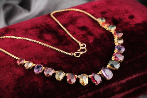 ANTIQUE EDWARDIAN c1900 HARLEQUIN NECKLACE 9ct GOLD