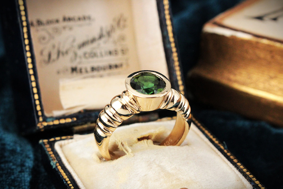 CUSTOM 1.60ct TOURMALINE RING 9ct GOLD