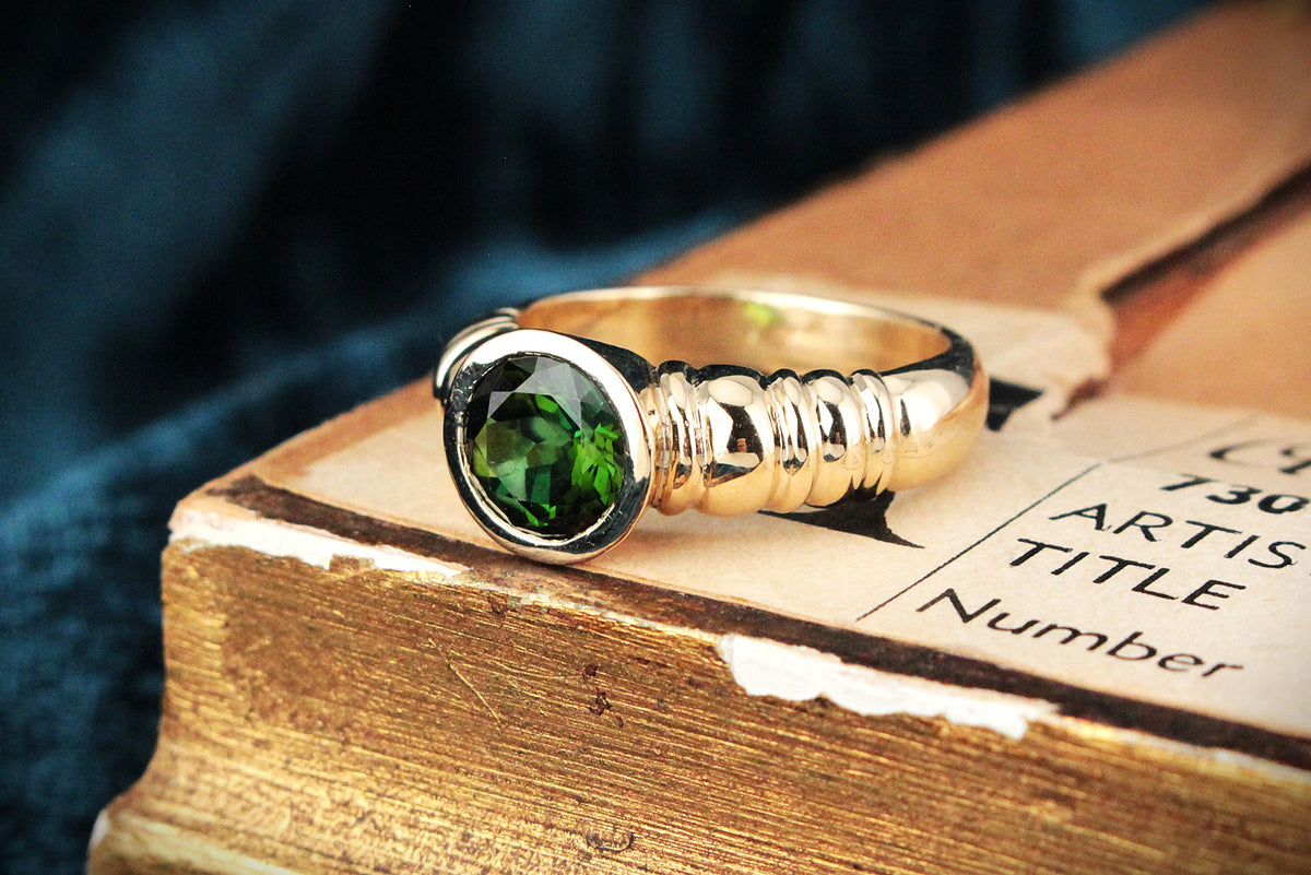 CUSTOM 1.60ct TOURMALINE RING 9ct GOLD