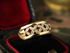 RETRO DIAMOND BAND 9ct GOLD