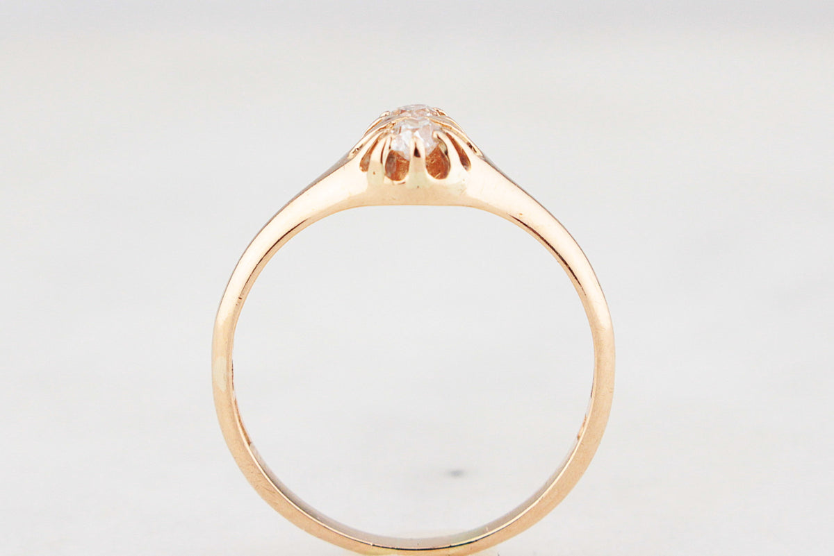 ANTIQUE EDWARDIAN c1900 DOUBLE DIAMOND RING 18ct GOLD