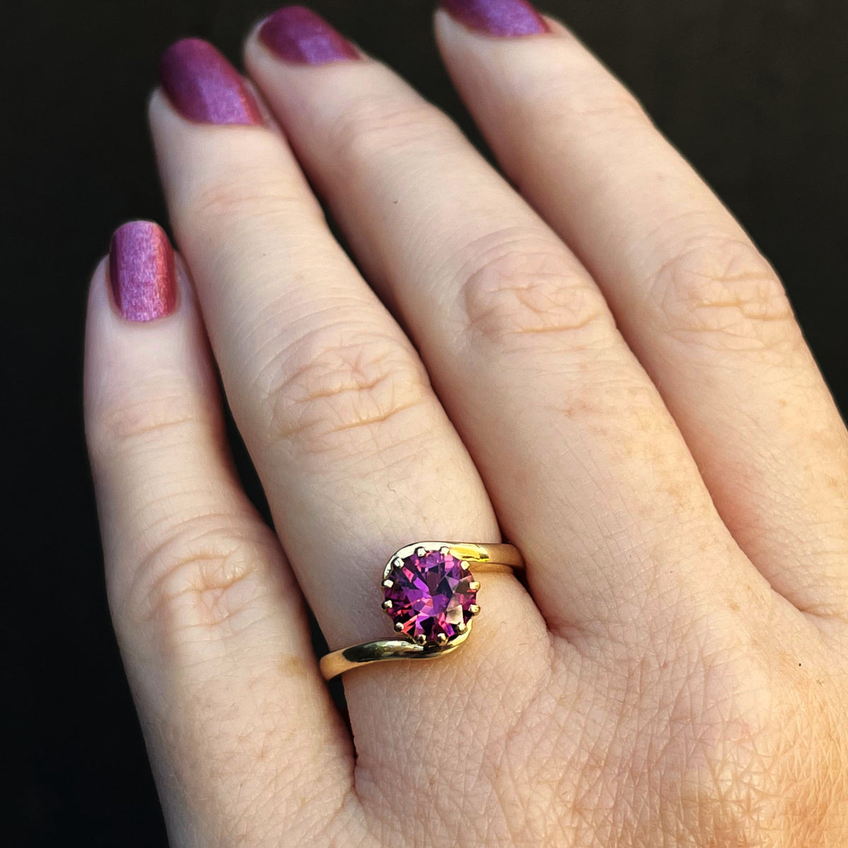 ANTIQUE EDWARDIAN c1900 PINK TOURMALINE RING 9ct GOLD