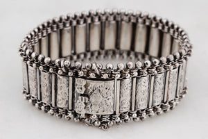 VICTORIAN 1880 ENGLISH STERLING SILVER BRACELET