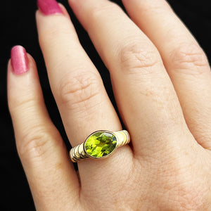 BESPOKE PERIDOT RING 9ct GOLD