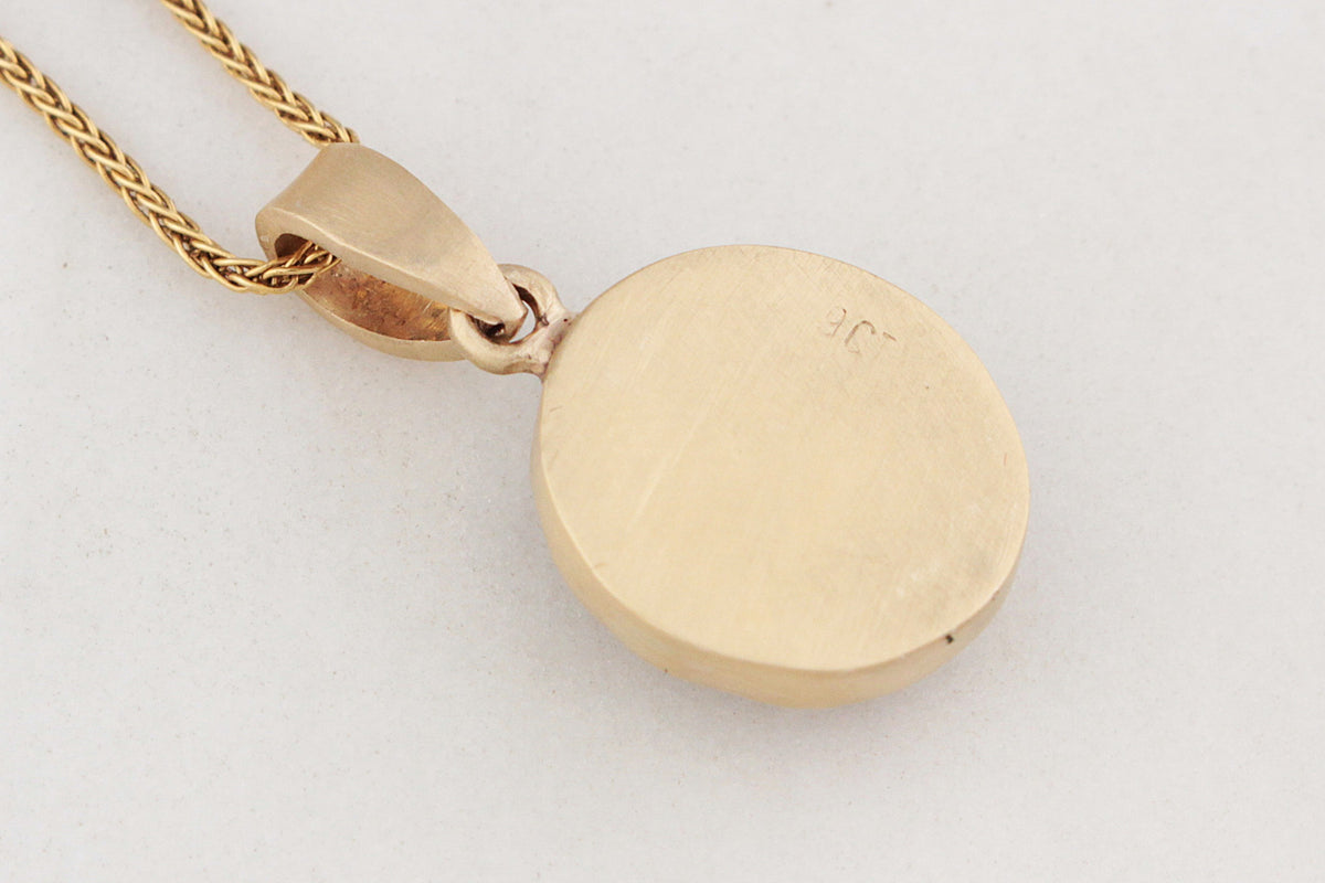 BESPOKE 5.80ct CARVED TOURMALINE PENDANT 9ct GOLD