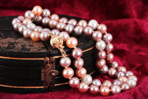 SINGLE STRAND FRESHWATER PEARL NECKLACE 14ct GOLD