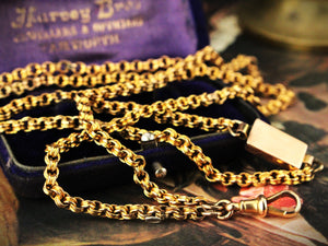 ANTIQUE VICTORIAN GUARD CHAIN 15ct GOLD