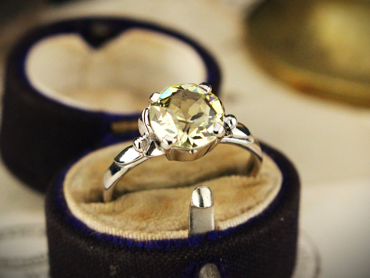 MID-CENTURY LEMON CITRINE 9ct GOLD