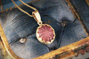 BESPOKE 5.80ct CARVED TOURMALINE PENDANT 9ct GOLD