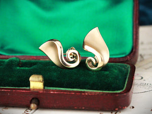 RETRO c1980’s EARRINGS 9ct GOLD