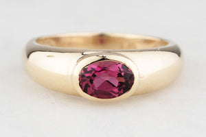 CUSTOM RHODOLITE GARNET RING 9ct GOLD