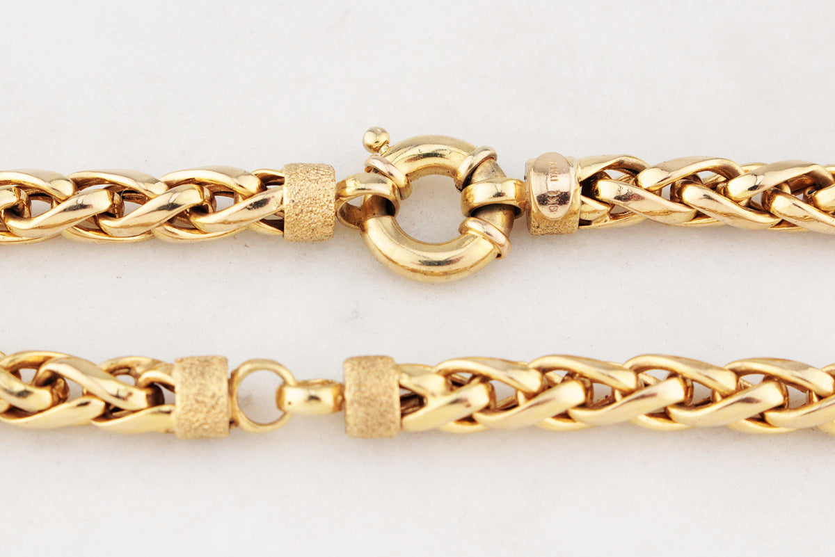 VINTAGE ITALIAN WHEAT LINK 23.10g CHAIN 9ct GOLD
