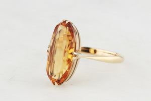 ANTIQUE EDWARDIAN CITRINE RING 9ct GOLD